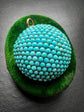 VICTORIAN PAVE TURQUOISE DOME PENDANT