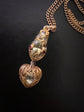 CHRYSOBERYL & RUBY SNAKE & HEART PENDANT