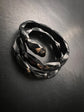 VICTORIAN WHITBY JET SNAKE BRACELET