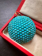 VICTORIAN PAVE TURQUOISE DOME PENDANT