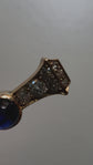 19TH CENTURY DIAMOND & SAPPHIRE HORSESHOE NAIL BROOCH