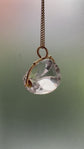 LARGE 18CT GOLD & ROCK CRYSTAL SPINNER PENDANT