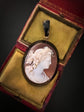 BACCHANTE SHELL CAMEO & JET PENDANT