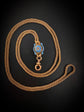 VICTORIAN 18CT GOLD CHAIN WITH ENAMEL SLIDER