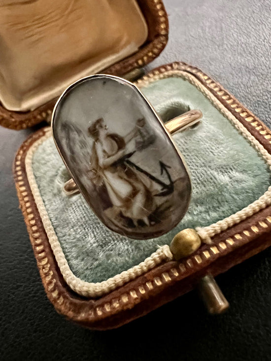 GEORGIAN SEPIA MOURNING RING