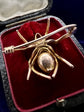 VICTORIAN 9CT GOLD SPIDER BROOCH