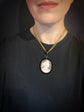 BACCHANTE SHELL CAMEO & JET PENDANT