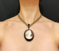 BACCHANTE SHELL CAMEO & JET PENDANT