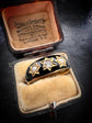 DIAMOND, PEARL & ENAMEL MOURNING RING