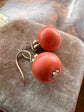 VICTORIAN CORAL EARRINGS