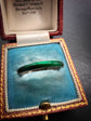 ANTIQUE FRENCH GREEN ENAMEL RING