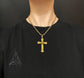 GEORGIAN 15CT GOLD CROSS PENDANT