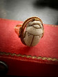 VICTORIAN HARDSTONE SCARAB BEETLE RING