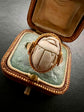 VICTORIAN HARDSTONE SCARAB BEETLE RING