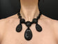 VICTORIAN WHITBY JET CAMEO NECKLACE