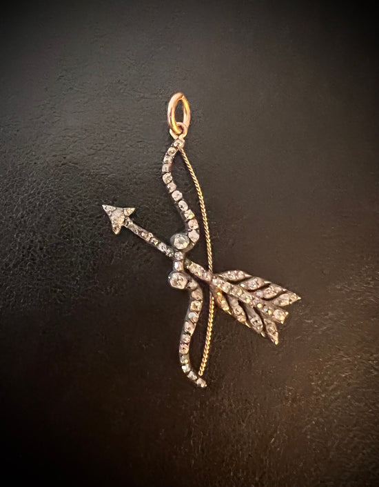 GEORGIAN DIAMOND BOW & ARROW PENDANT