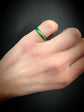 FRENCH GREEN ENAMEL BAND RING