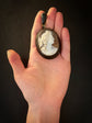 BACCHANTE SHELL CAMEO & JET PENDANT