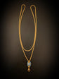 VICTORIAN 18CT GOLD CHAIN WITH ENAMEL SLIDER