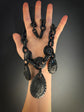 VICTORIAN WHITBY JET CAMEO NECKLACE