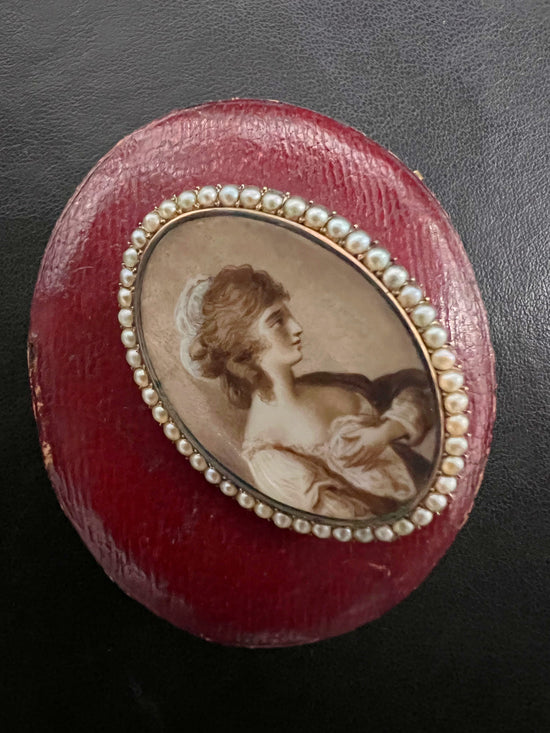 GEORGIAN PORTRAIT  BROOCH